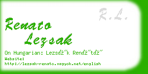 renato lezsak business card